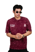 Load image into Gallery viewer, Ancient One Unisex Acid Wash Oversized Tee Maroon