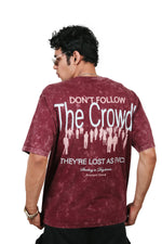 Load image into Gallery viewer, Ancient One Unisex Acid Wash Oversized Tee Maroon