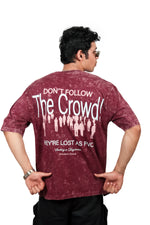 Load image into Gallery viewer, Ancient One Unisex Acid Wash Oversized Tee Maroon