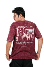 Load image into Gallery viewer, Ancient One Unisex Acid Wash Oversized Tee Maroon