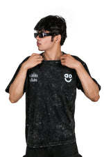 Load image into Gallery viewer, Ancient One Unisex Acid Wash Oversized Tee Black