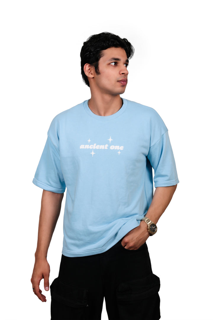 Ancient One Unisex Terry Oversized Tee  Baby Blue