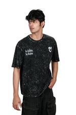 Load image into Gallery viewer, Ancient One Unisex Acid Wash Oversized Tee Black
